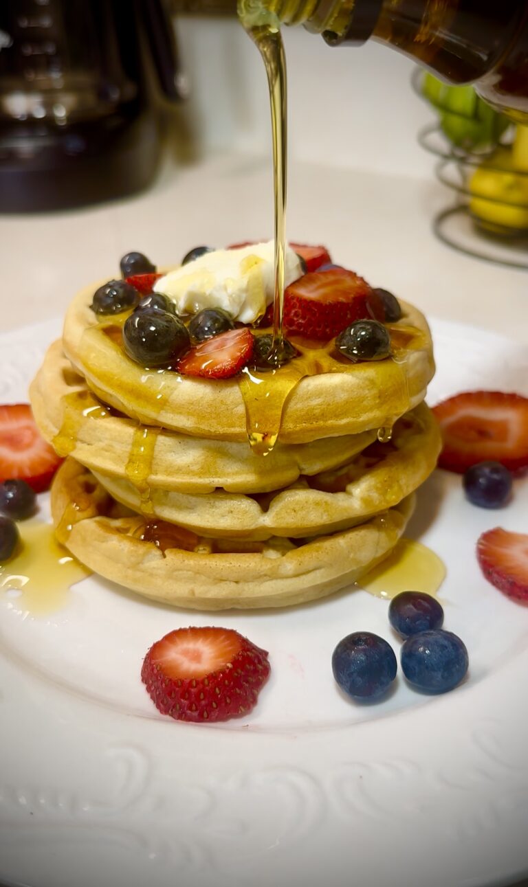 Fluffy Homemade Waffles (Alpha-Gal Friendly and Dairy Free)