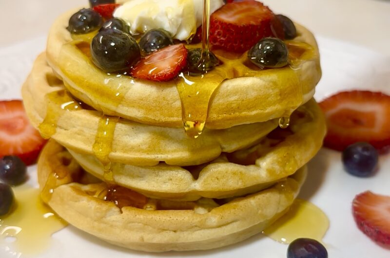 Fluffy Homemade Waffles (ALPHA-GAL FRIENDLY)